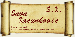 Sava Kačunković vizit kartica